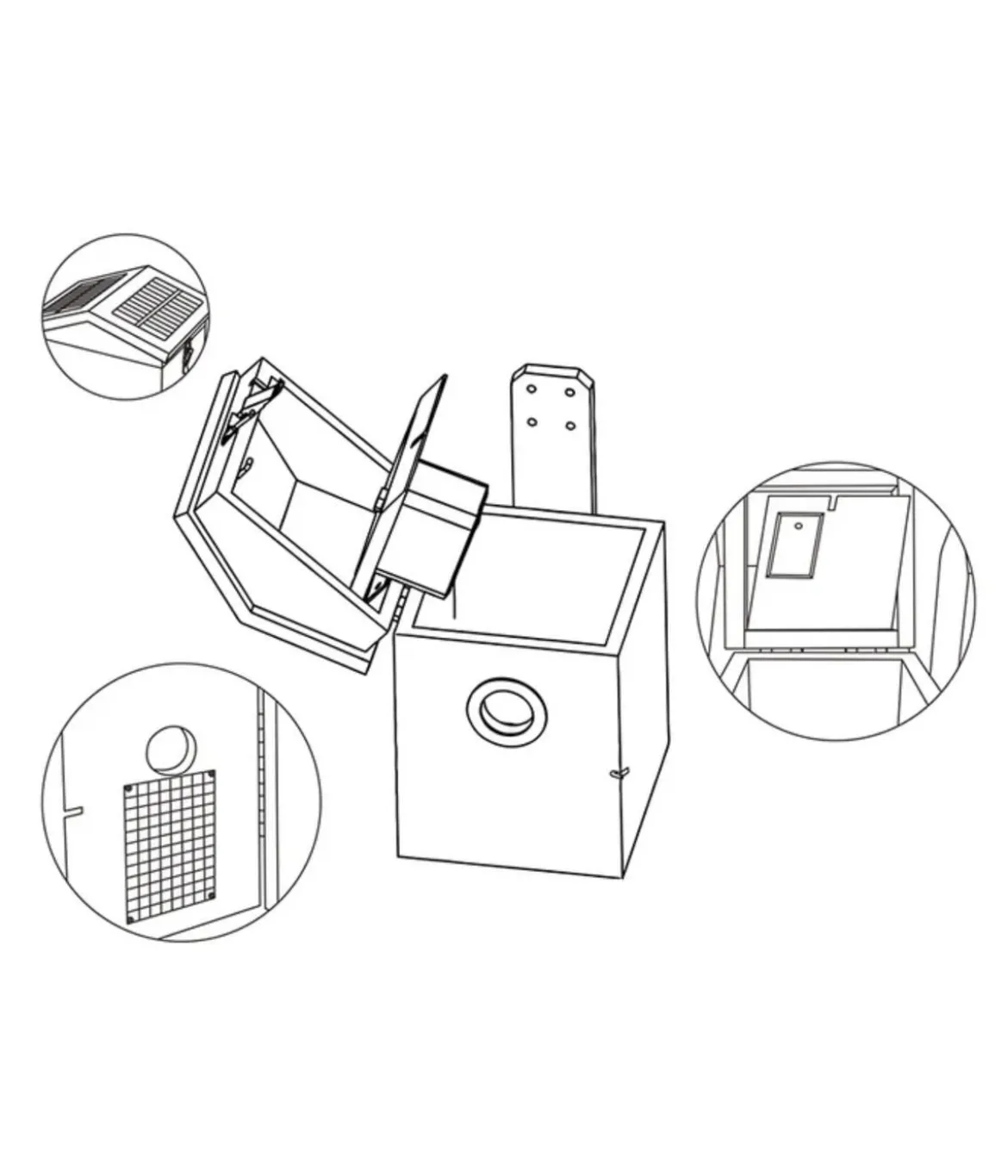 Croci Nistkasten Smart Wi-Fi, inkl Kamera, ca. B19,5/H32,3/T20 cm