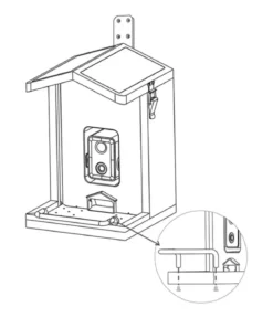 Croci Vogelfutterhaus Smart Wi-Fi, inkl. Kamera, ca. B23/H32,5/T24 cm