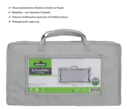 Dehner Abdeckhaube für Auflagen oder Kissen, grau, ca. B125/H50/T32 cm