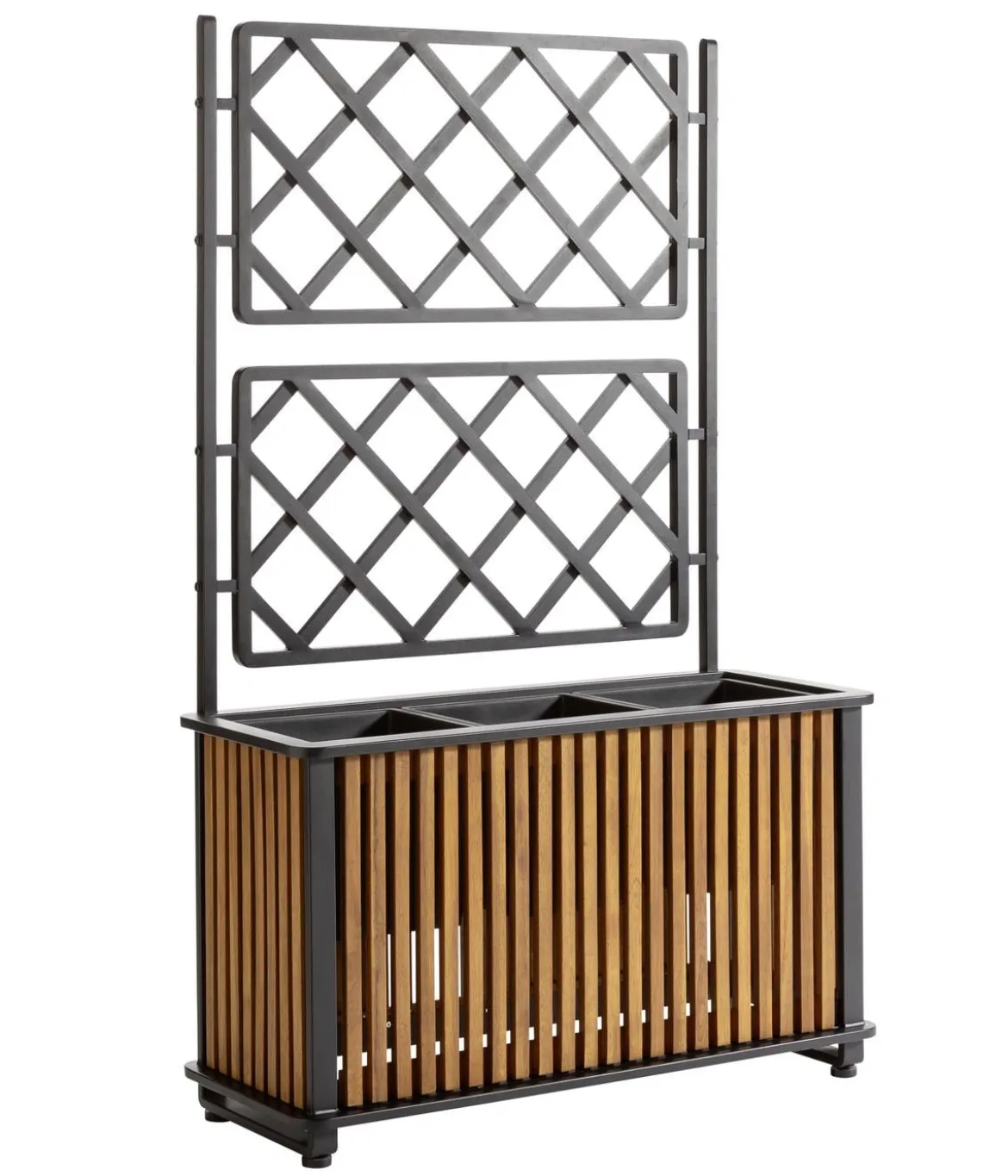 Dehner Akazienholz-Pflanzkasten Boston, rechteckig, ca. B86/H136/T33 cm