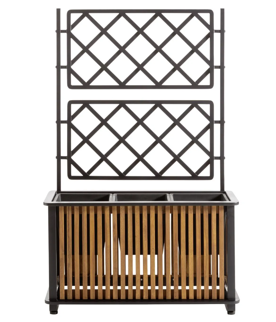 Dehner Akazienholz-Pflanzkasten Boston, rechteckig, ca. B86/H136/T33 cm