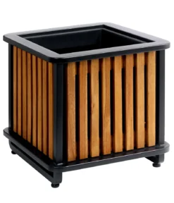Dehner Akazienholz-Pflanzkasten Boston, quadratisch, ca. B33/H33/T33 cm