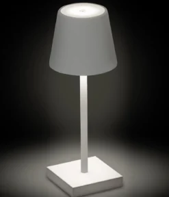 Dehner Akku-Tischleuchte Dyan mit eckigem Fuß, ca. Ø11/H30 cm