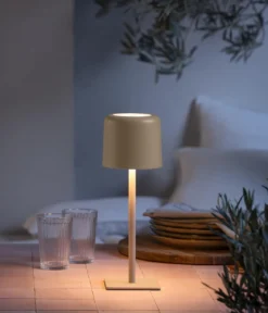 Dehner Akku-Tischleuchte Niva, ca. Ø11/H30 cm