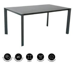 Dehner Alutisch Cleveland, ca. B160/H75/T90 cm