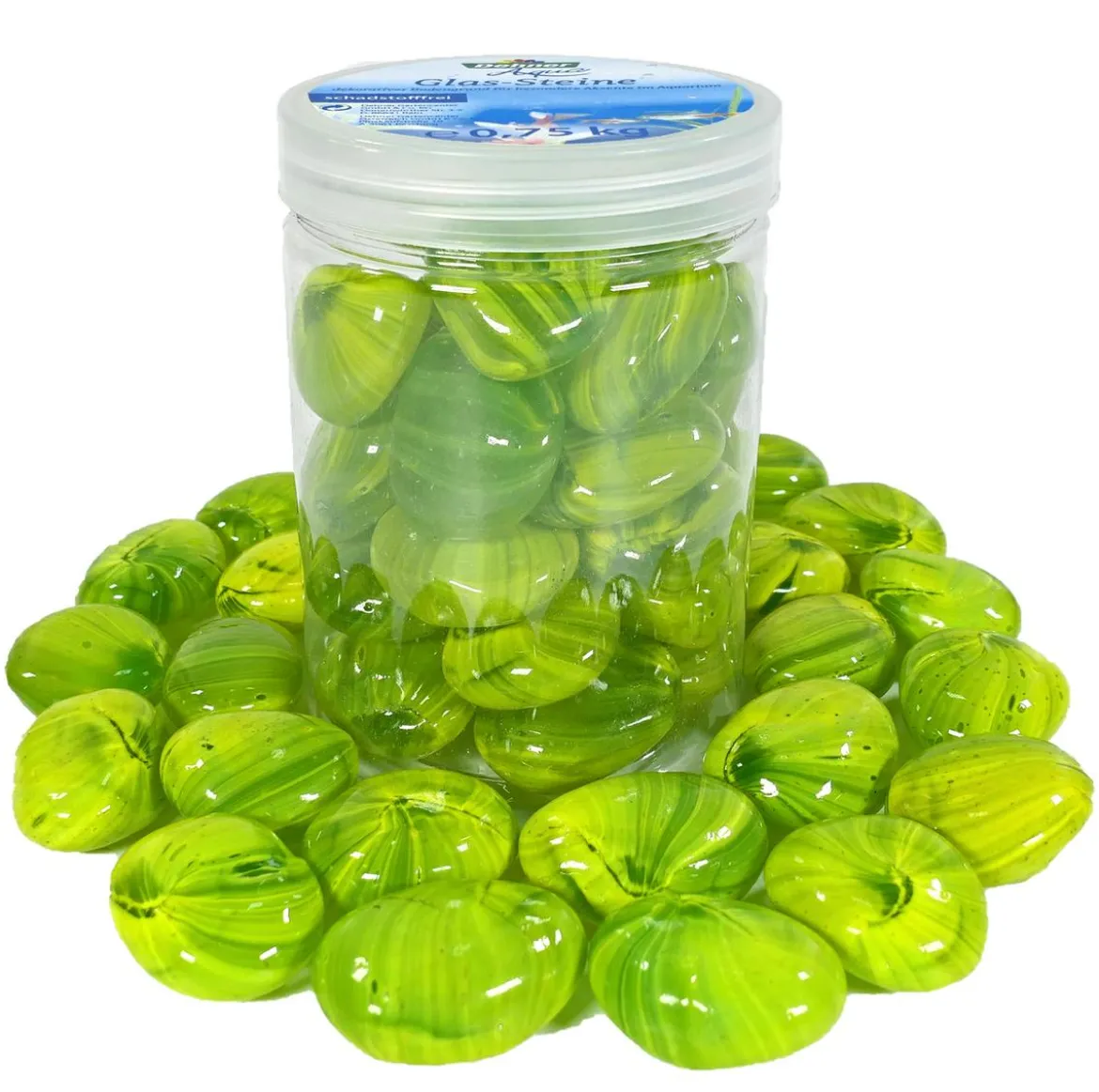Dehner Aqua Aquariumdeko Glas-Steine, 750 g
