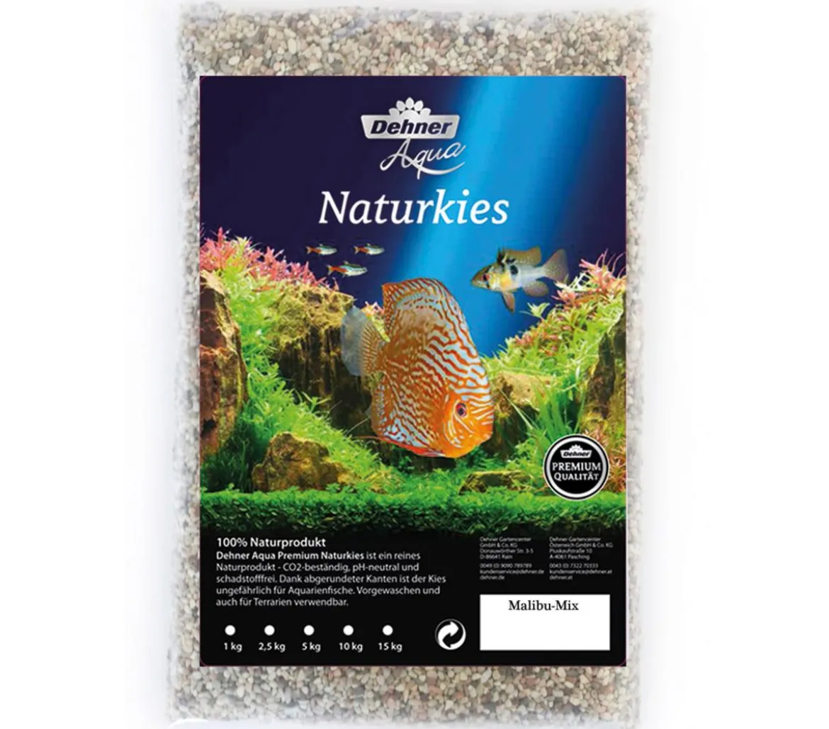 Dehner Aqua Premium Naturkies Malibu, 2-3 mm, 15 kg