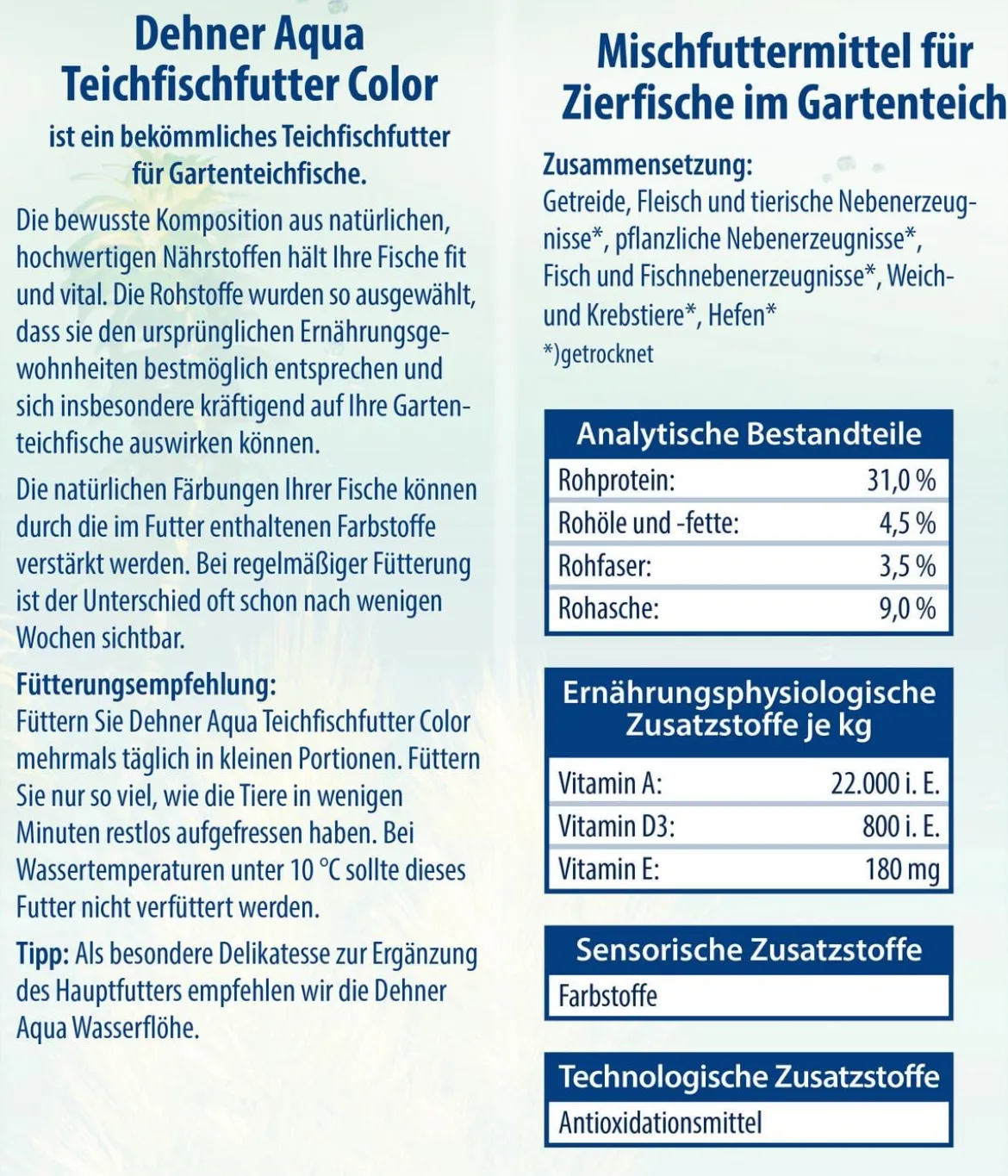 Dehner Aqua Teichfischfutter Color