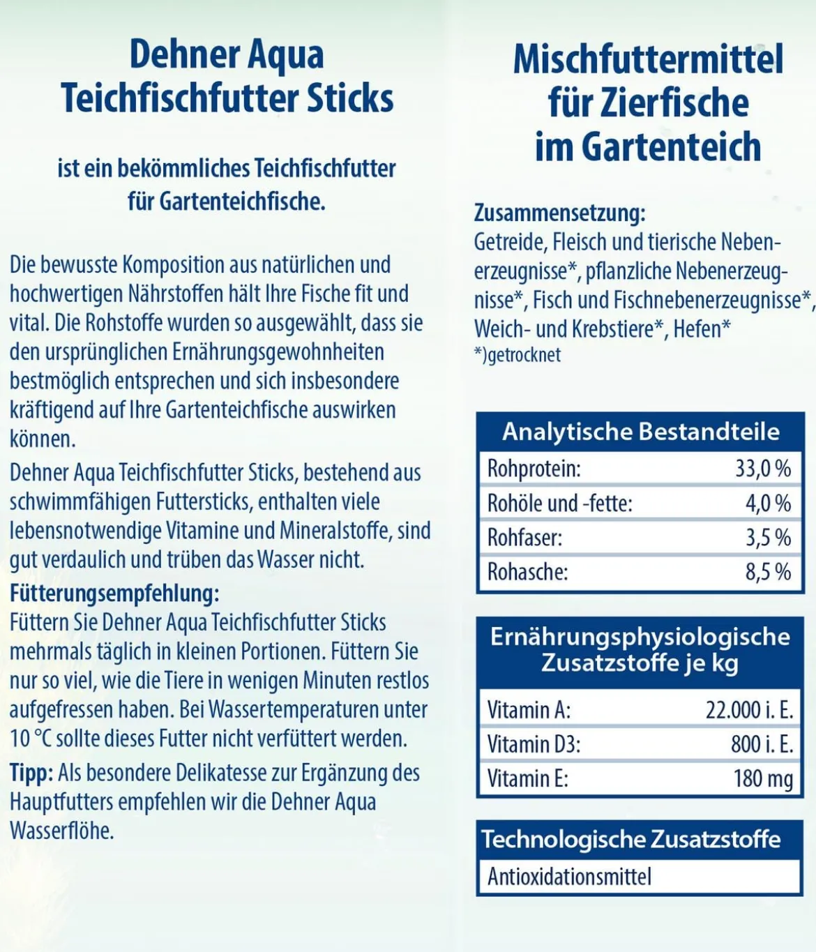 Dehner Aqua Teichfischfutter Sticks