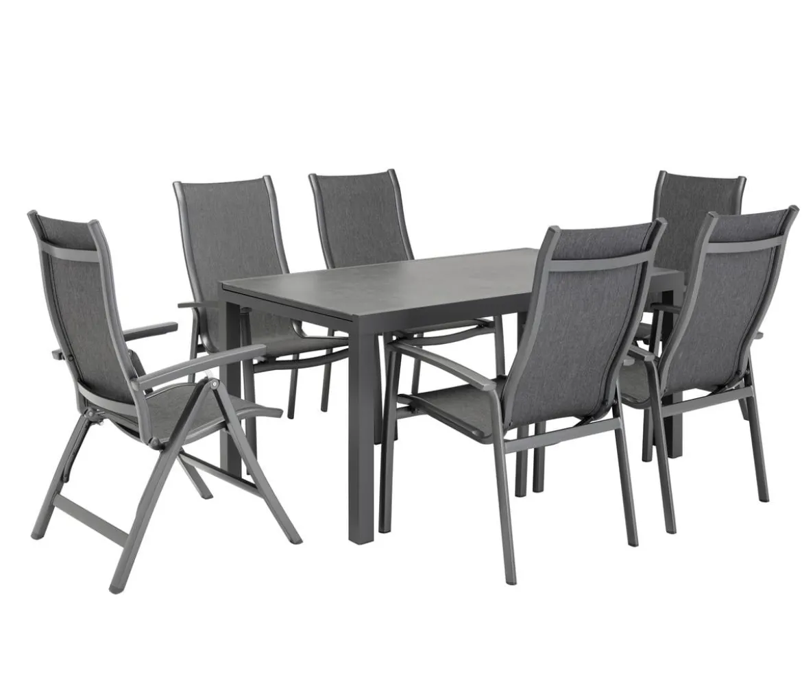 Dehner Ausziehtisch Chicago Dark, ca. B160-210/H75/T90 cm