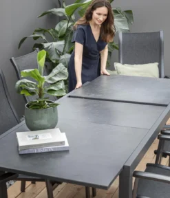 Dehner Ausziehtisch Chicago Dark, ca. B160-210/H75/T90 cm
