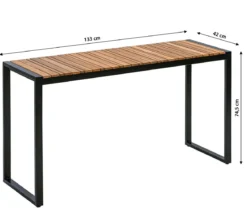 Dehner Balkontisch Chicago Wood, ca. B133/H74,5/T42 cm