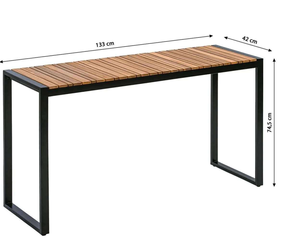 Dehner Balkontisch Chicago Wood, ca. B133/H74,5/T42 cm