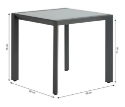 Dehner Balkontisch Cleveland ca. B80/H76/T80 cm