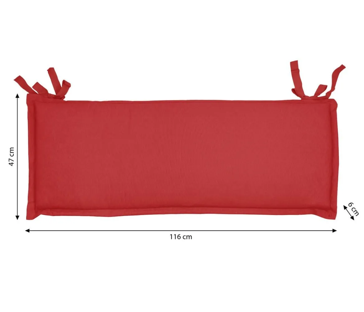 Dehner Bankauflage Veneto 2-Sitzer, ca. B116/H6/T47 cm