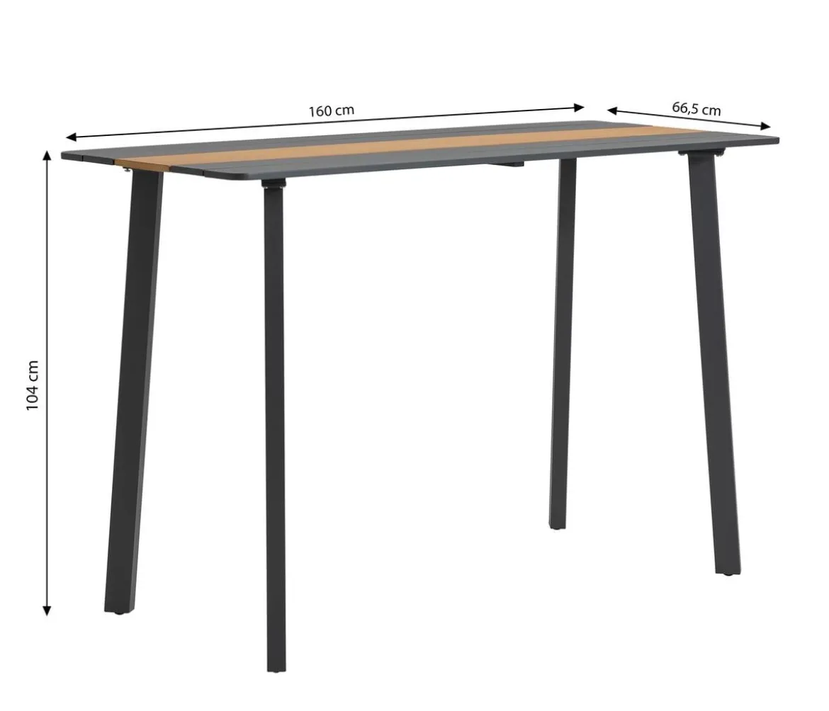 Dehner Bartisch Montpellier, ca. B160/H104/T66,5 cm