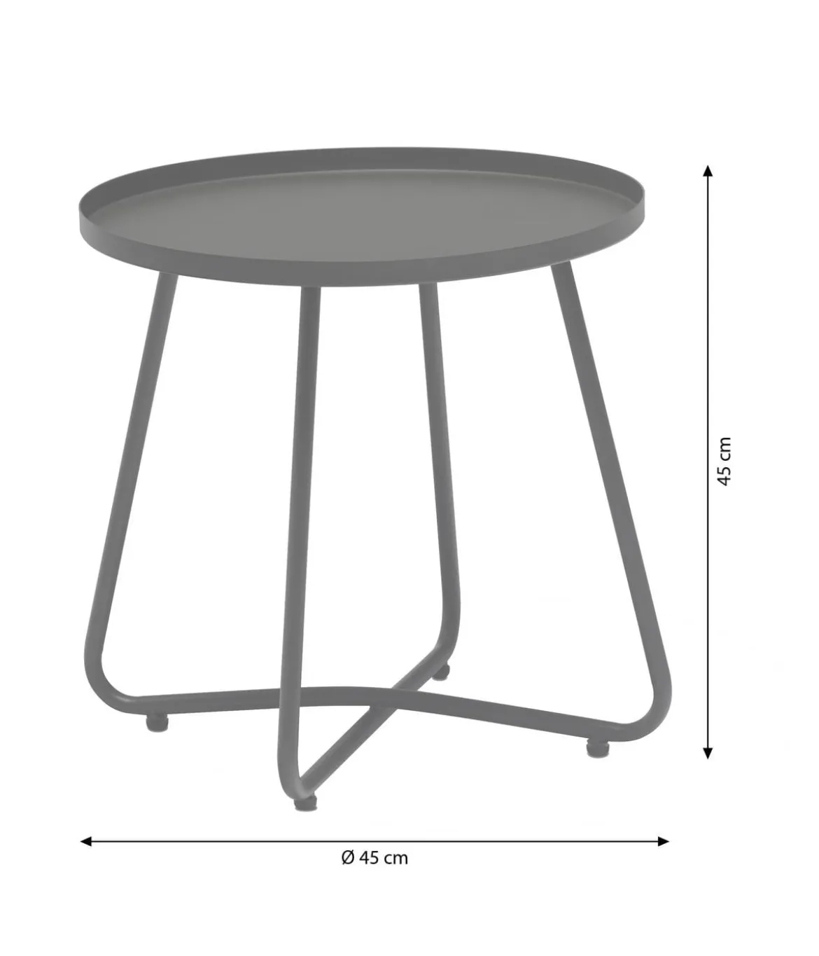 Dehner Beistelltisch Ibiza, ca. Ø45/H45 cm