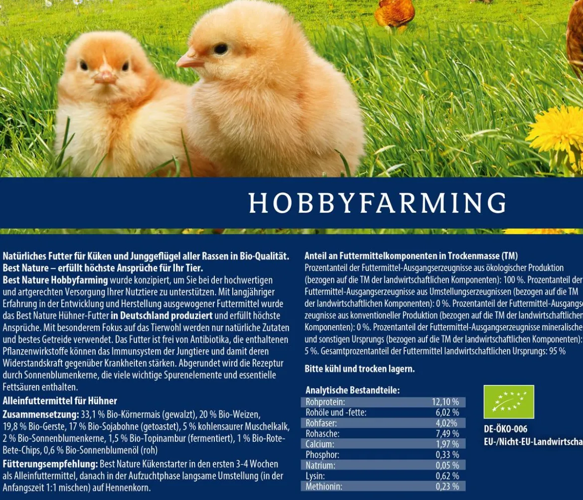 Dehner Best Nature Aufzuchtfutter Bio Kükenstarter