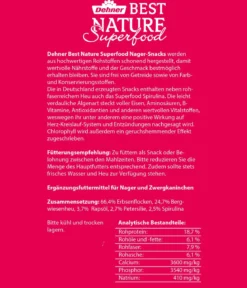 Dehner Best Nature Nagersnack Superfood Bärchen Spirulina, 100 g