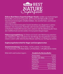 Dehner Best Nature Nagersnack Superfood Kugeln Gemüse, 75 g