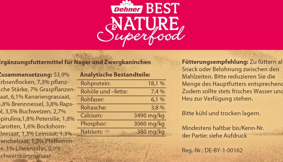 Dehner Best Nature Nagersnack-Würfel Superfood Spirulina
