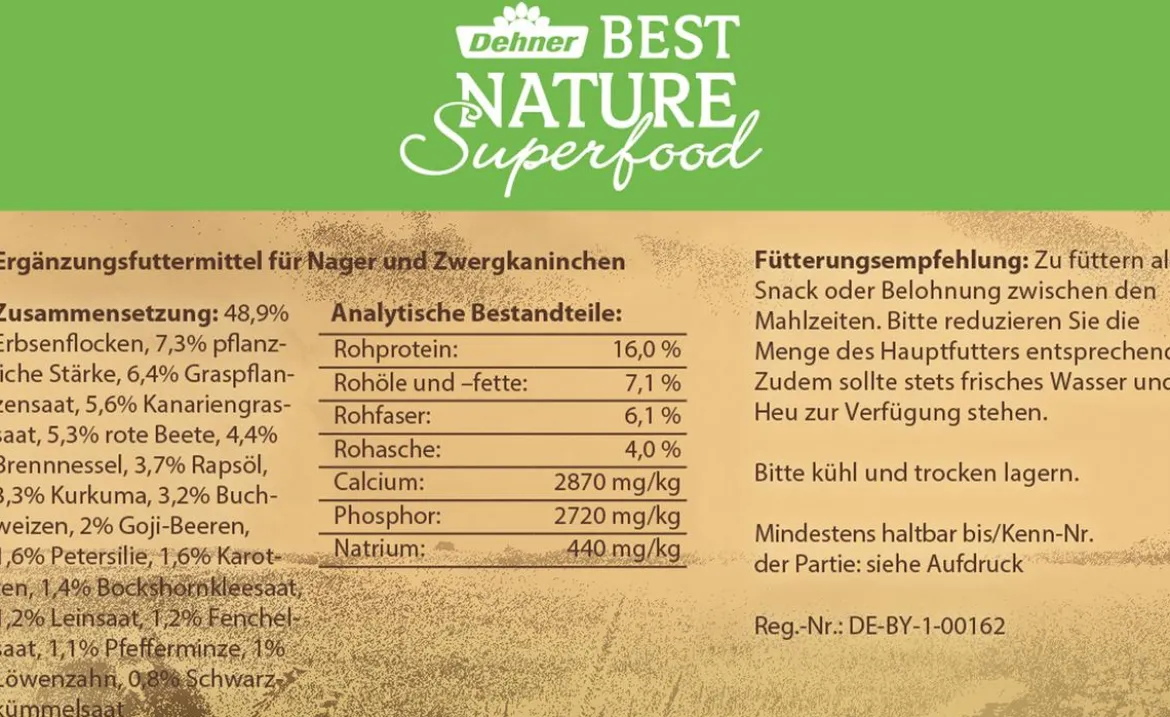 Dehner Best Nature Nagersnack-Würfel Superfood Goji-Beeren