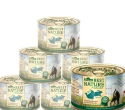 Dehner Best Nature Nassfutter für Katzen Adult, 6 x 200 g/400 g