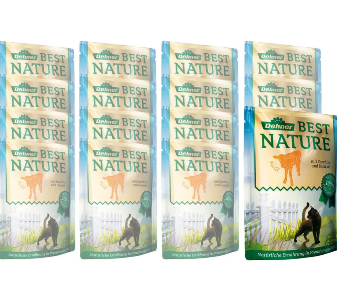Dehner Best Nature Nassfutter für Katzen Adult, 16 x 85 g