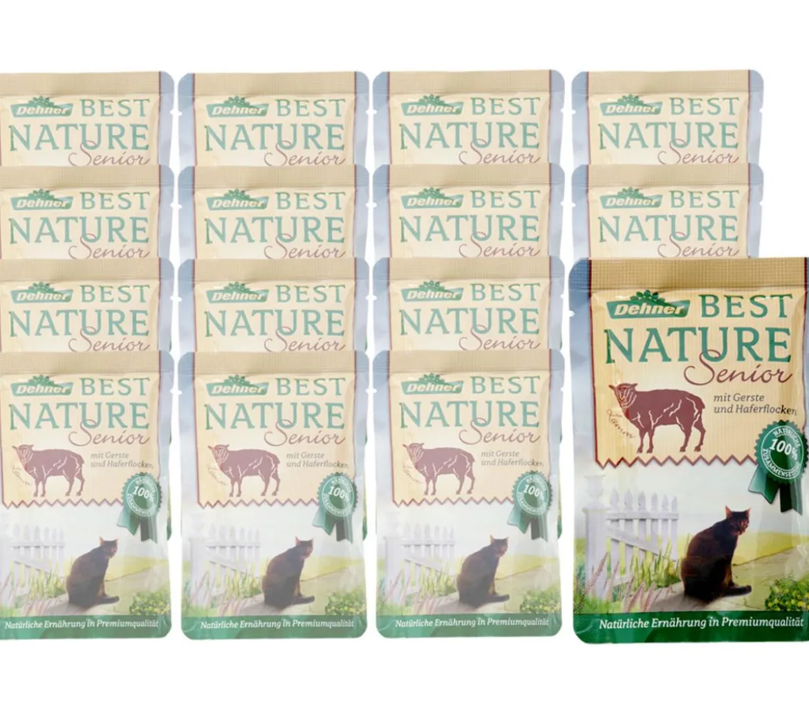 Dehner Best Nature Nassfutter für Katzen Senior, 16 x 85 g