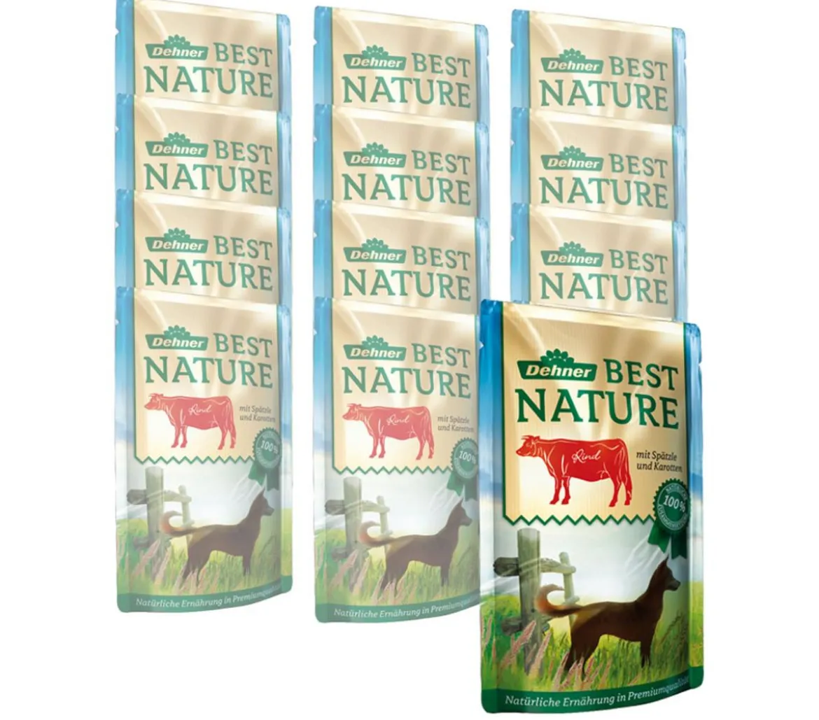Dehner Best Nature Nassfutter für Hunde Adult, 12 x 150 g