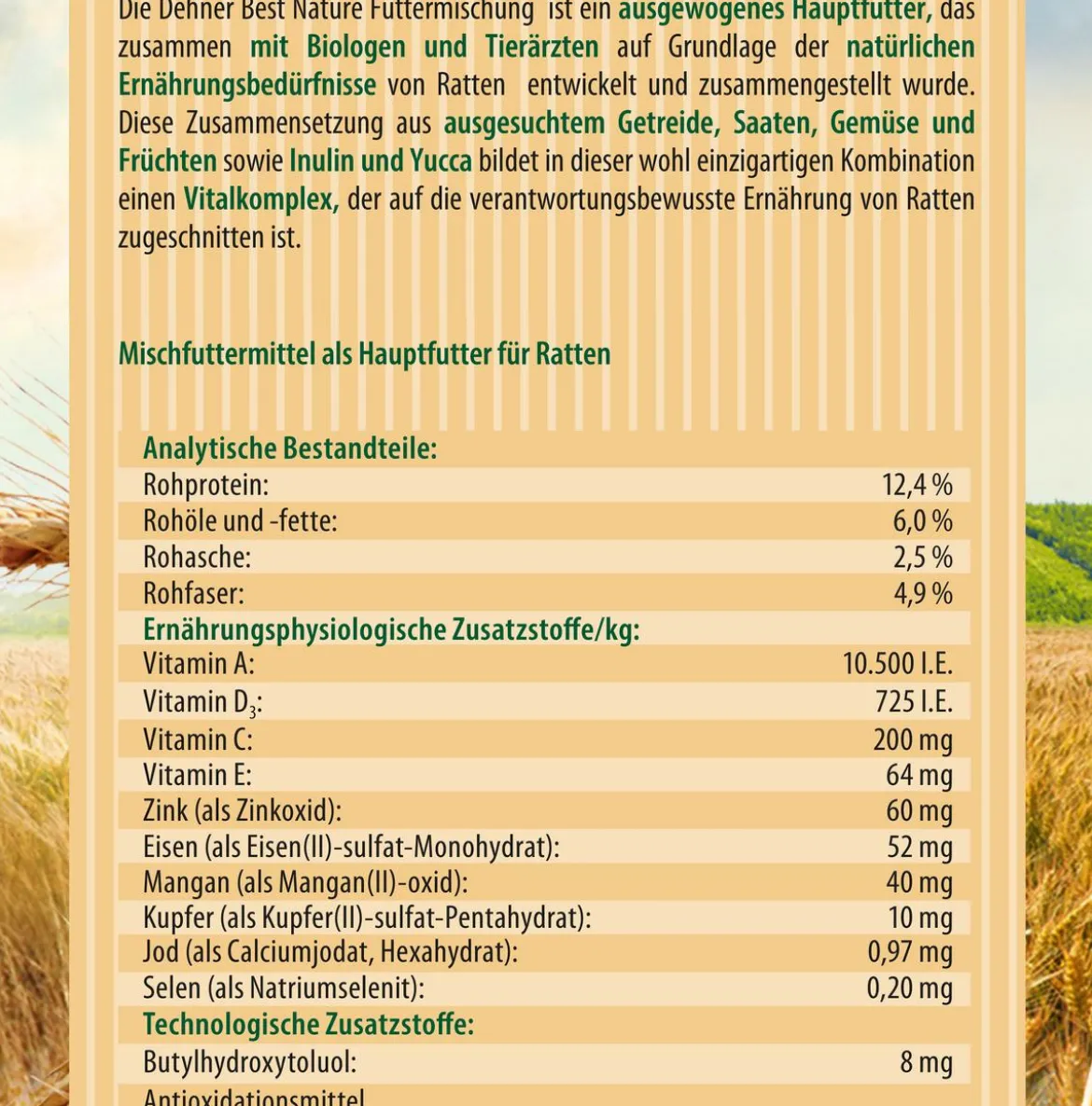 Dehner Best Nature Rattenfutter, 2 kg