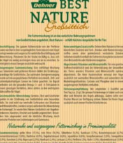 Dehner Best Nature Vogelfutter für Großsittiche, 2,5 kg