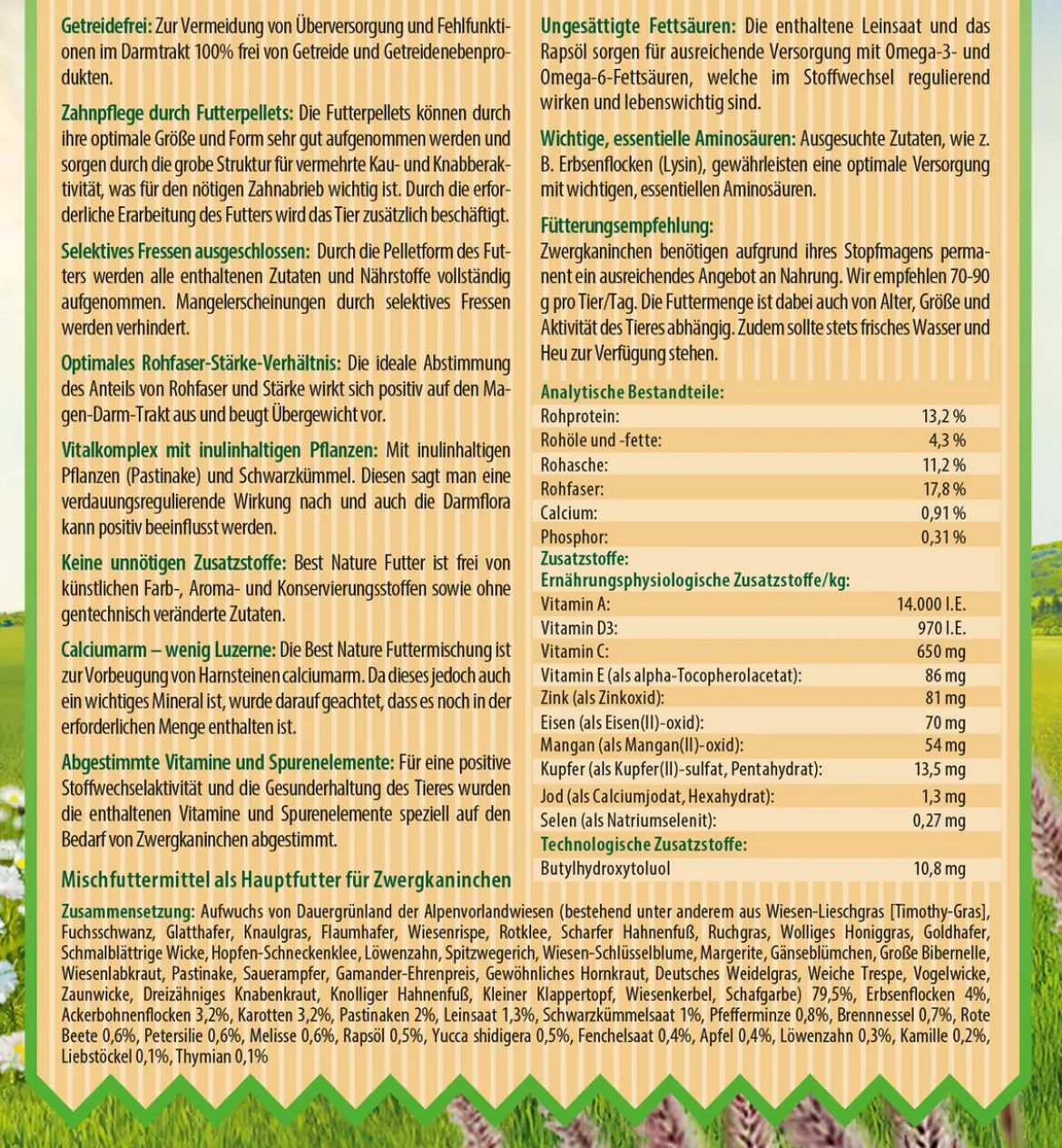 Dehner Best Nature Zwergkaninchen Pellets
