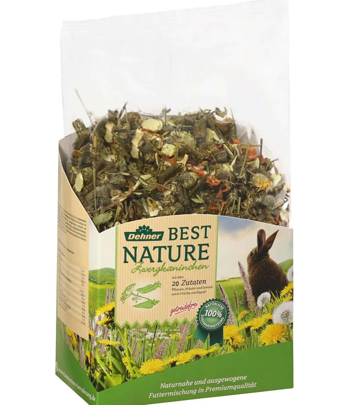Dehner Best Nature Zwergkaninchenfutter, 2 kg