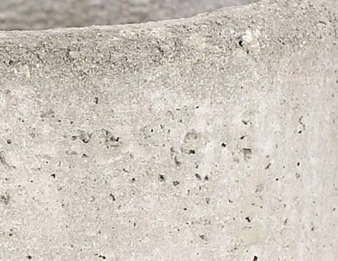 Dehner Beton-Übertopf Jimmy, rund, hellgrau