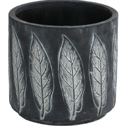 Dehner Beton-Übertopf Leaf, rund