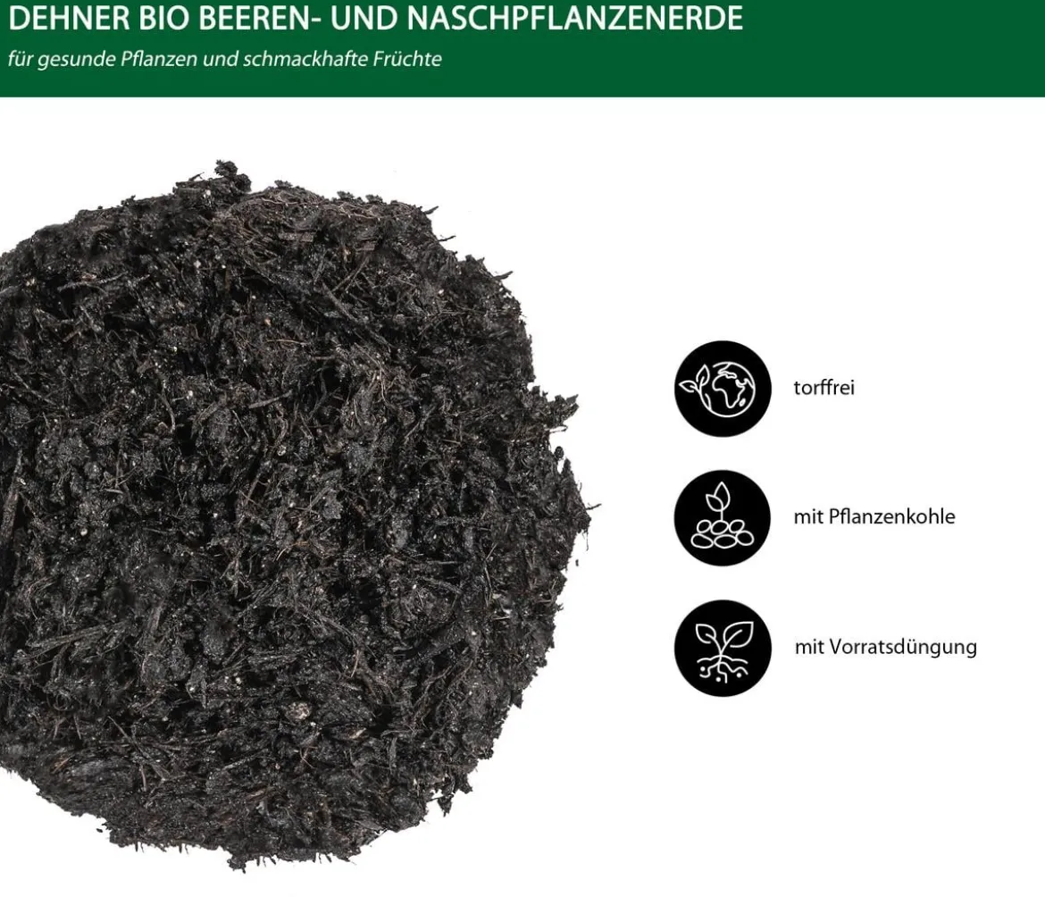Dehner Bio Beeren und Naschpflanzenerde, 54 x 20 Liter