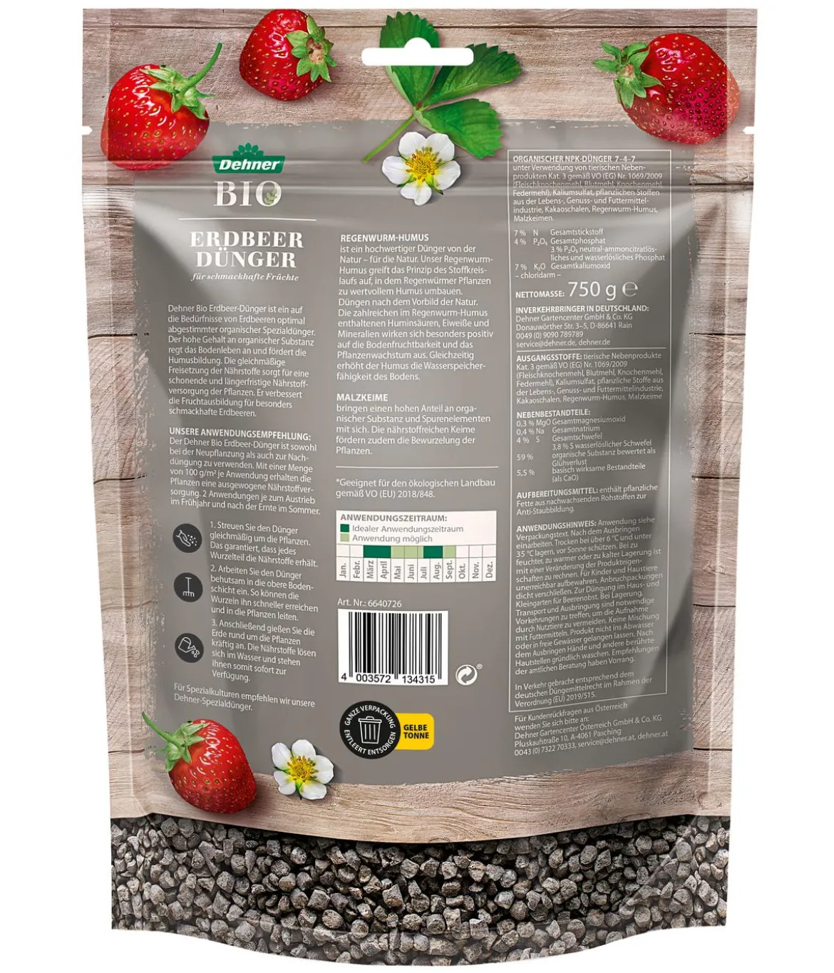 Dehner Bio Erdbeer-Dünger, 750 g