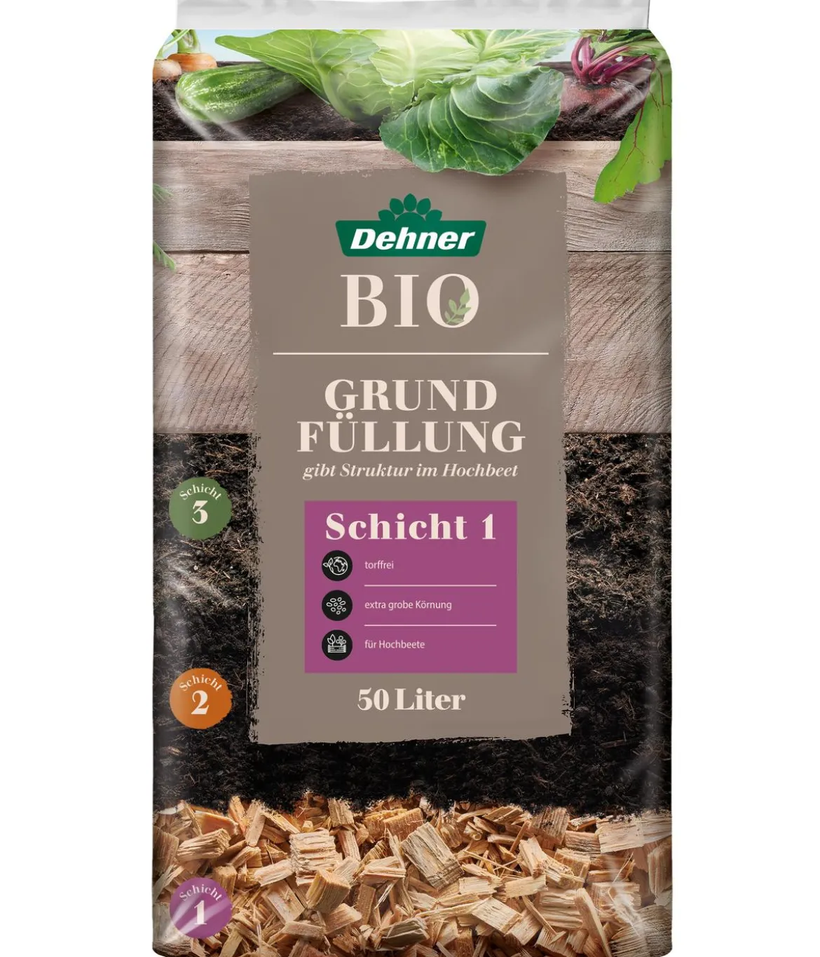 Dehner Bio Hochbeet-Grundfüllung, 50 l
