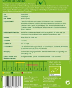 Dehner Bio-Samen Rote Rüben 'Rote Kugel 2'