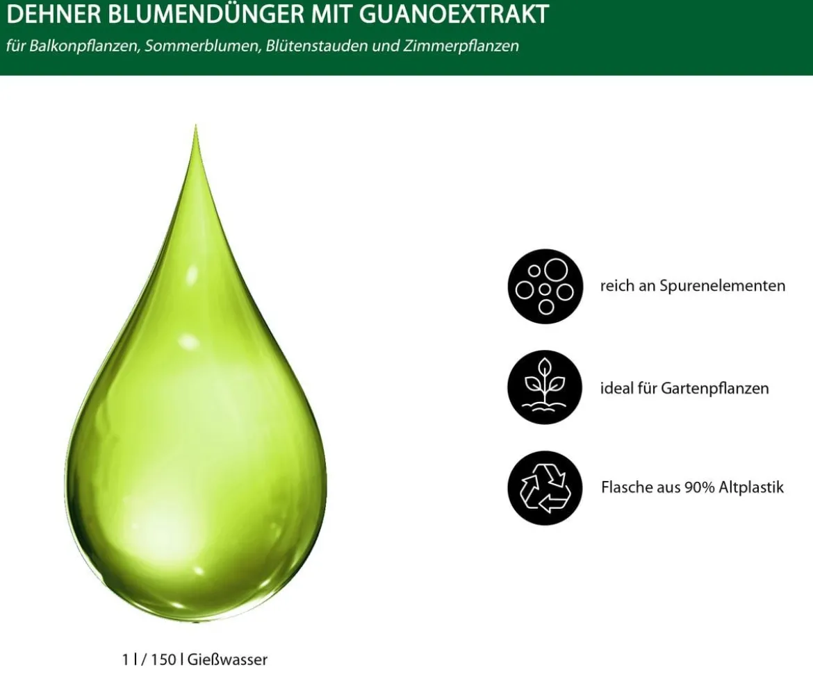 Dehner Blumendünger mit Guano-Extrakt, flüssig