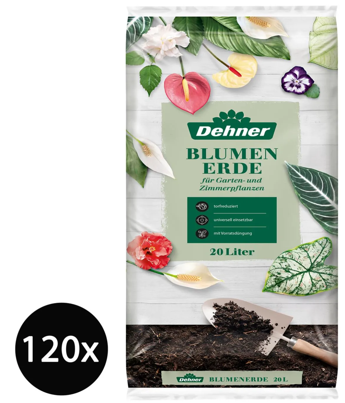 Dehner Blumenerde, 120 x 20 Liter