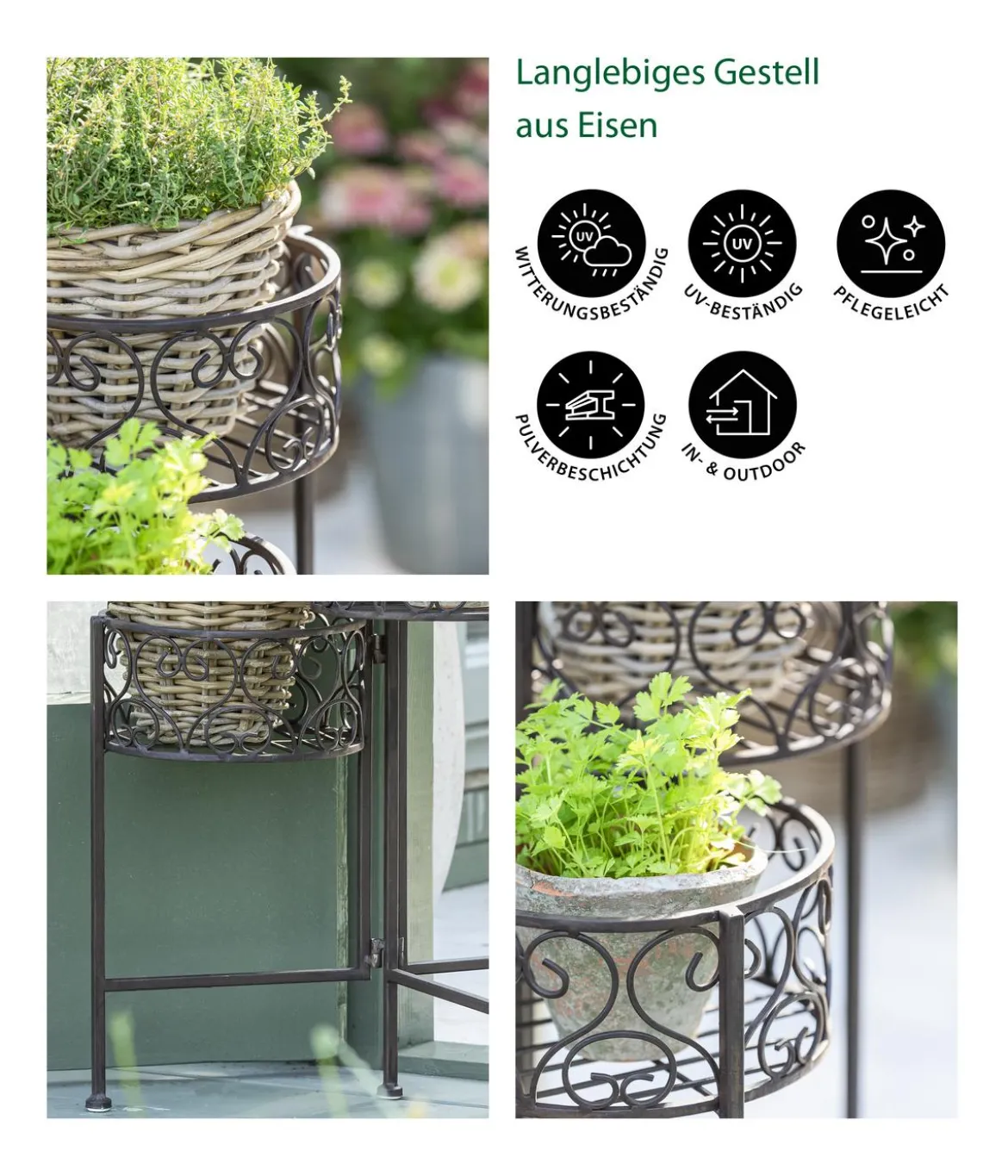 Dehner Blumenhocker Antik, ca. B49/H65/T37,5 cm