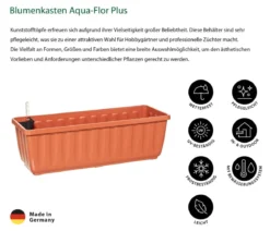 Dehner Blumenkasten Aqua-Flor Plus mit Bewässerungssystem, eckig