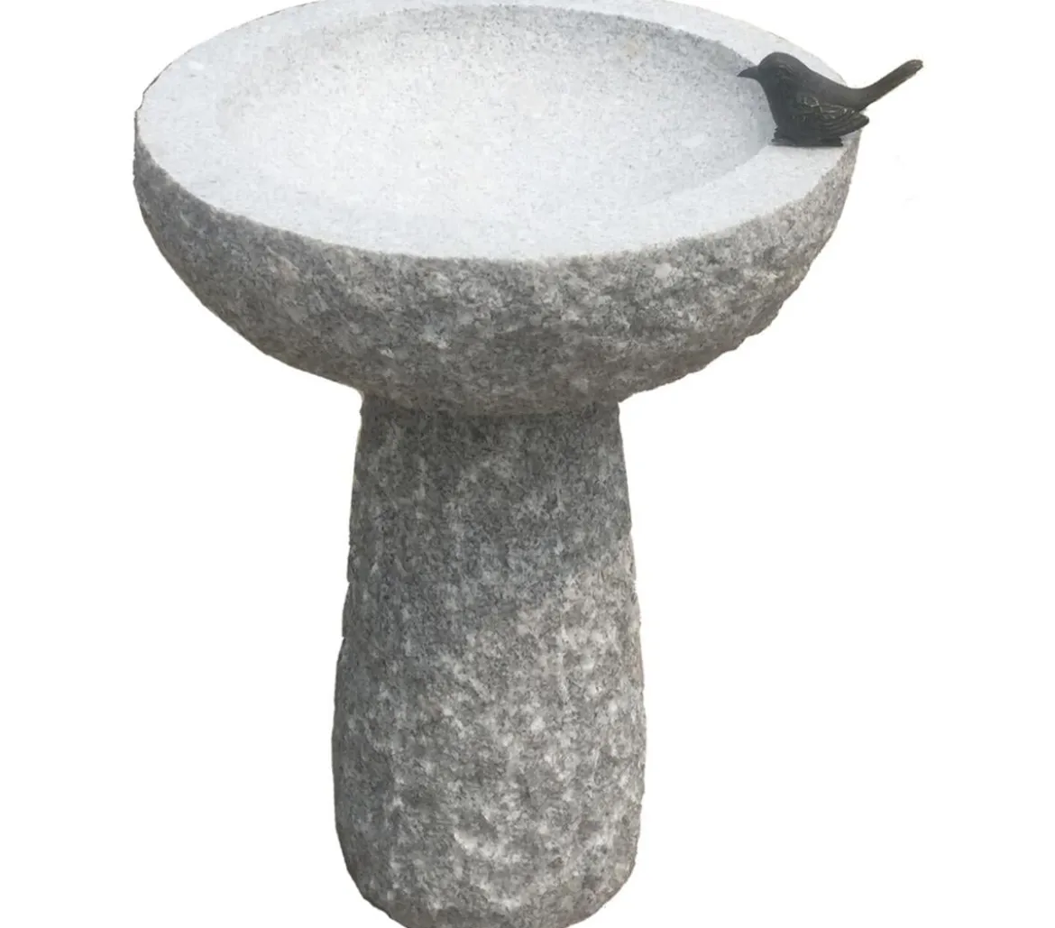Dehner Bronze-Vogel für Granit-Vogeltränke, ca. B10/H5/T4 cm