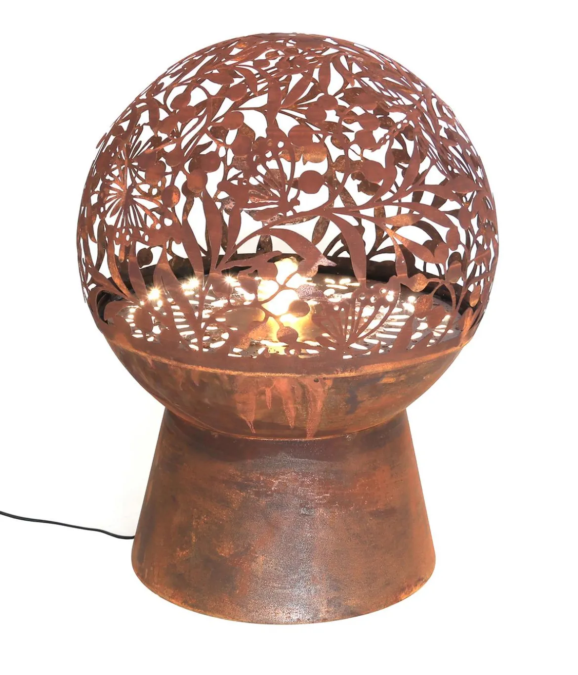 Dehner Cortenstahl-Gartenbrunnen Floral, ca. H66 cm
