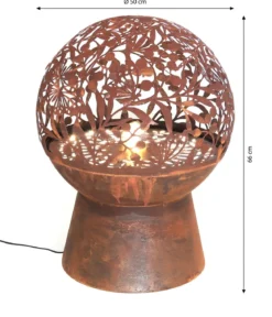 Dehner Cortenstahl-Gartenbrunnen Floral, ca. H66 cm