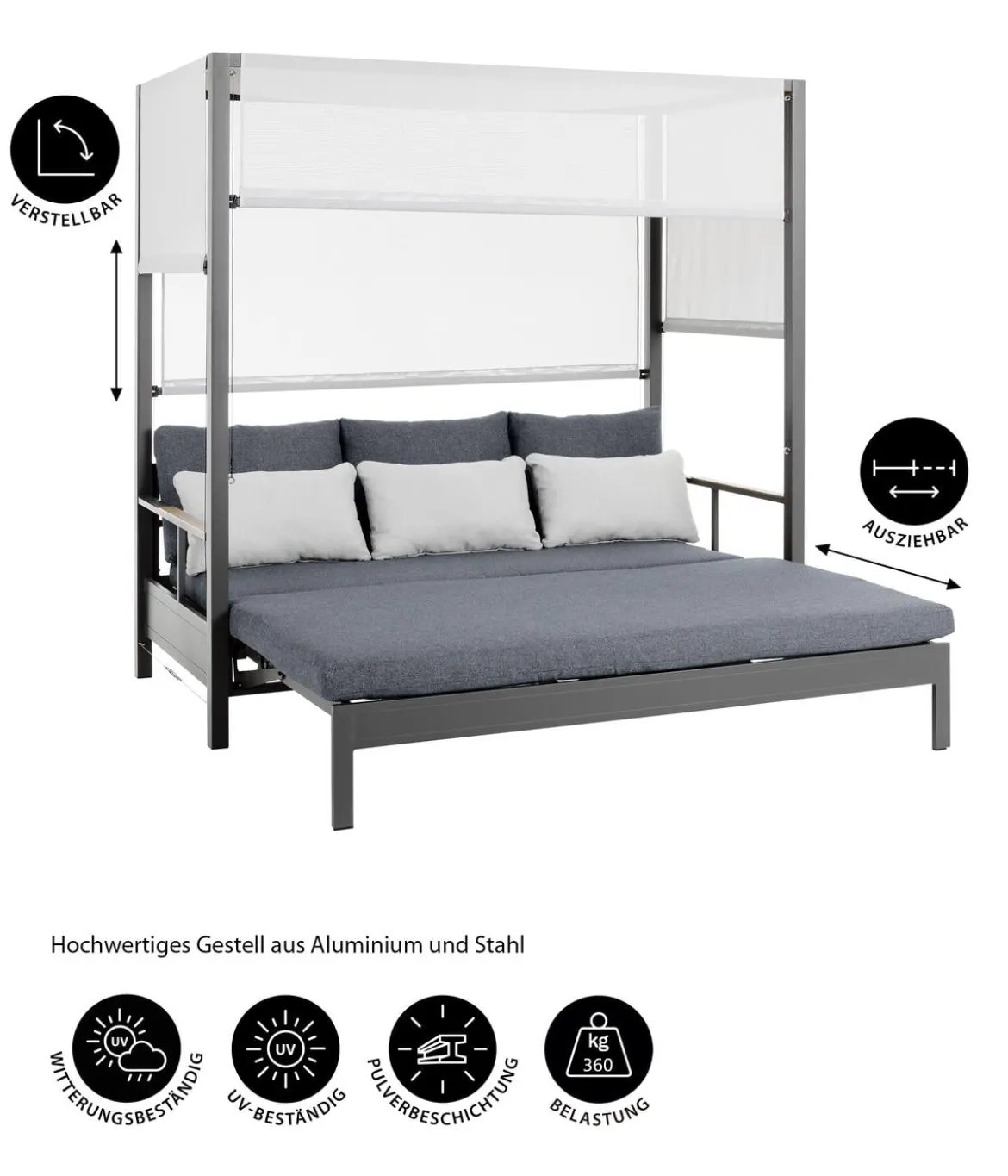 Dehner Daybed Hollywood, ca. B195/H195/T183 cm