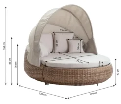 Dehner Daybed Tulum, ca. B179/H163/T220 cm