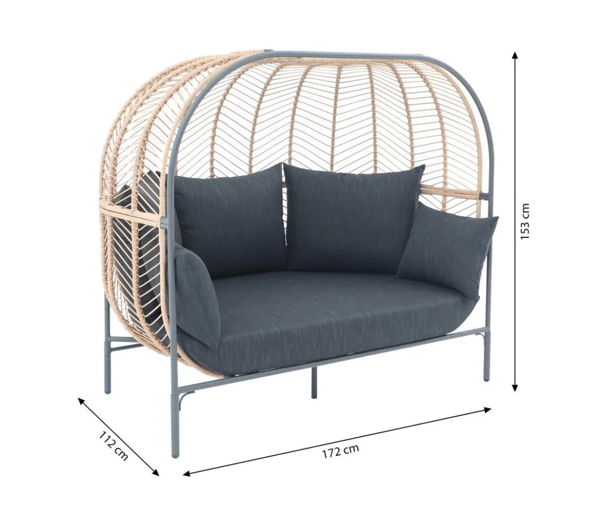 Dehner Daybed Venezia, ca. B172/H153/T112 cm